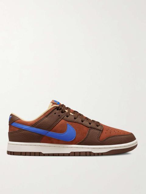 Nike Dunk Low Retro Leather-Trimmed Suede Sneakers