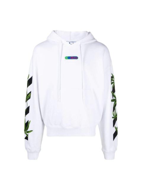Off-White Men's OFF-WHITE Logo Printing Solid Color Long Sleeves White OMBB037S22FLE0100155