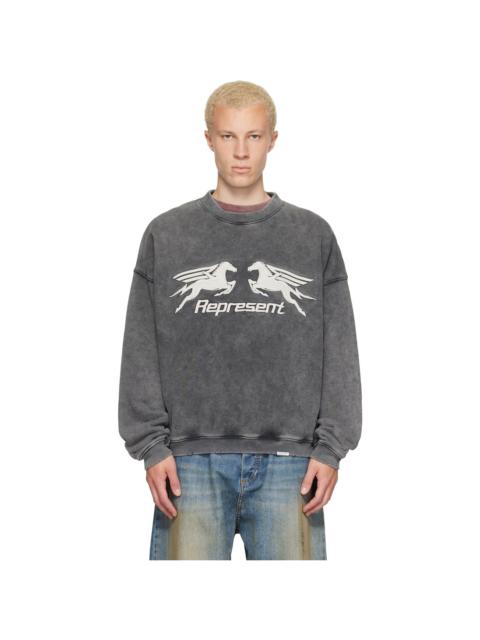 REPRESENT Gray Pegasus Sweatshirt