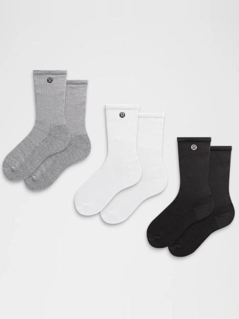 lululemon Unisex Daily Essential Quarter Socks *3 Pack