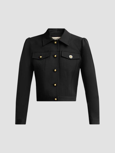 L'AGENCE Women's Kasey Crop Jacket - Black