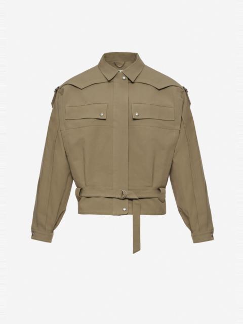 MAGDA BUTRYM Cotton utility jacket with belt in khaki