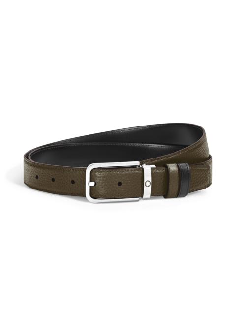 Montblanc 30 MM REVERSIBLE BELT IN GRAIN LEATHER WITH RECTANGULAR BUCKLE