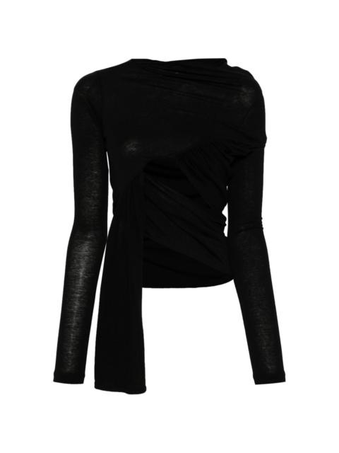 Yohji Yamamoto asymmetric cut-out top