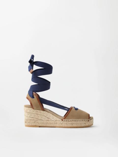 VERSACE Lola Suede Wedge Sandals 65 mm