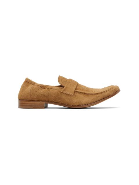 MM6 Maison Margiela Tan Swing-Toe Leather Loafers