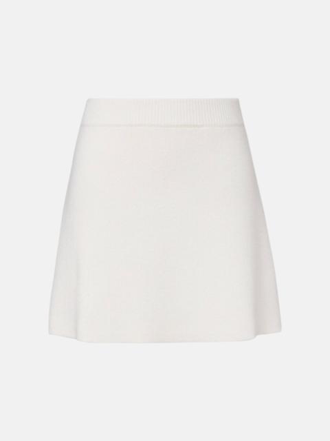 Clare high-rise cashmere miniskirt
