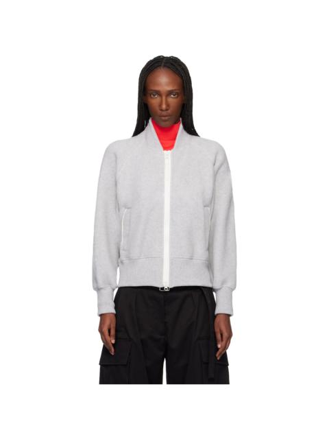 Canada Goose Gray 'White Label' Sierra Fleece Bomber Jacket