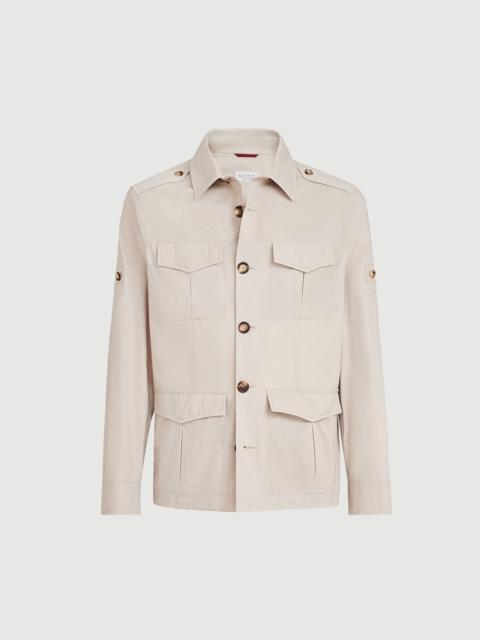 Brunello Cucinelli Lightweight water-resistant techno cotton unlined safari jacket