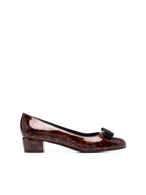 FERRAGAMO Vara patent leather pumps