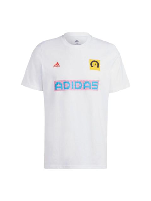 adidas LEGO Number 9 Graphic T-Shirt 'White Red Blue' HT5169