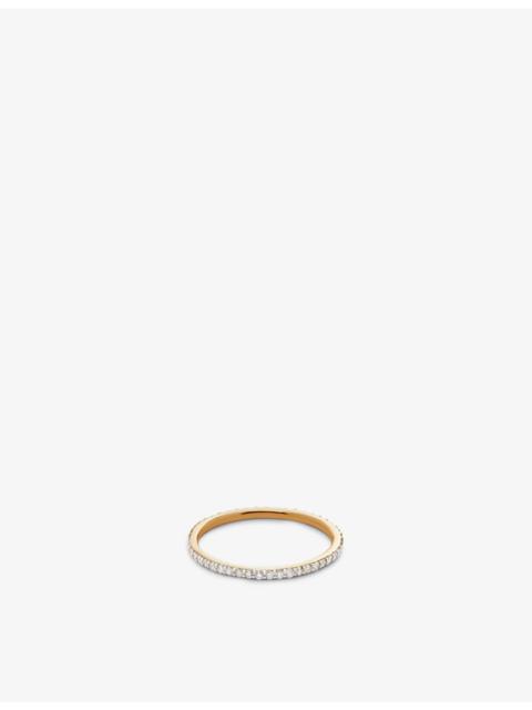 MONICA VINADER Single-band 14ct yellow-gold and 0.2975ct diamond ring