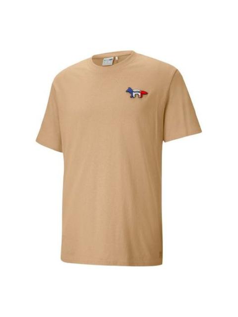 PUMA PUMA x Maison Kitsune Unisex Embroidery Round-neck Khaki 530434-96