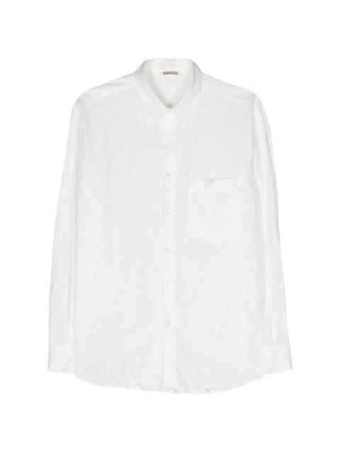 wrinkled-effect cotton shirt