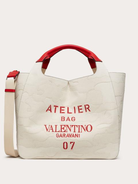Valentino Valentino Garavani 07 Camouflage Edition Atelier Tote Bag in Canvas