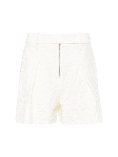 textured-finish shorts