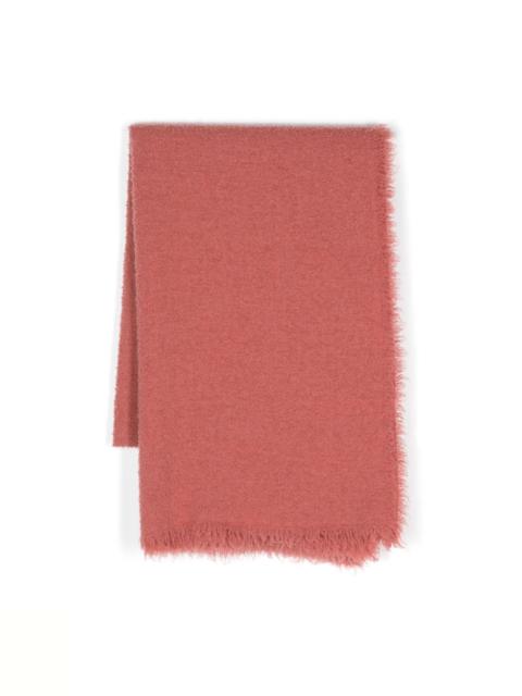 brushed-finish frayed-edge scarf