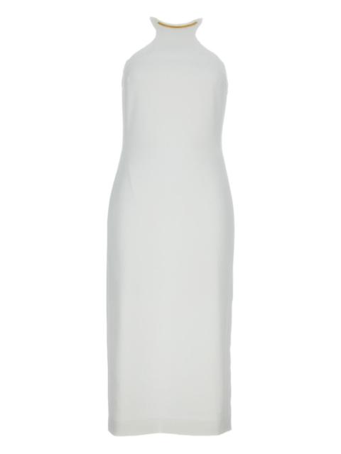 ELISABETTA FRANCHI crewneck metal detail dress