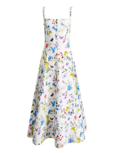 Alice + Olivia POLLY FLARED MIDI DRESS