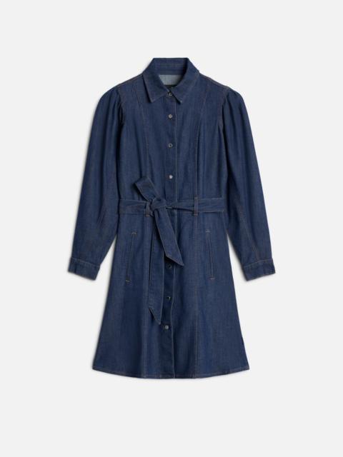 7 For All Mankind PUFF SLEEVE MINI DRESS in Weightless Denim Halona