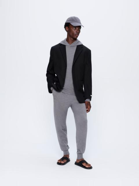 PANGAIA Mens DNA Regenerative Merino Wool Track Pants - Grey Marl
