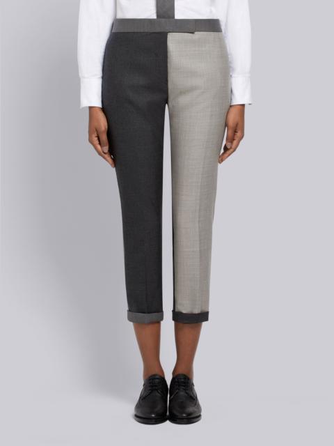Thom Browne contrast-panel cropped trousers