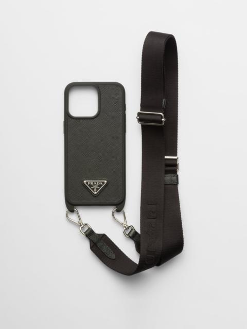 Prada Saffiano leather cover for iPhone 15 Pro Max