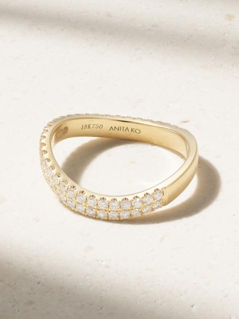 ANITA KO Curved 18-karat Gold Diamond Ring