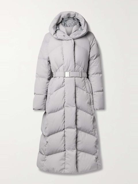 Marlow hooded belted quilted Ventera down parka