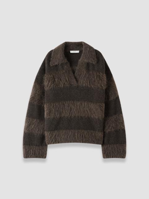 JOSEPH Take Brushed Alpaca Striped Jumper