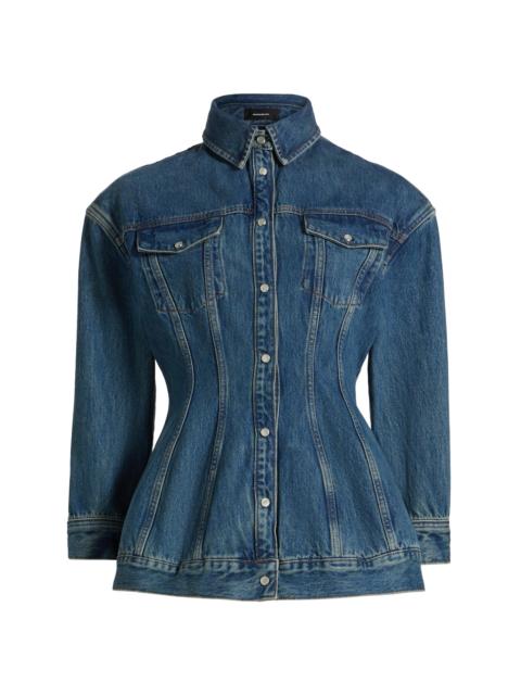 WARDROBE.NYC WARDROBE. NYC Women's Contour Denim Jacket - Indigo