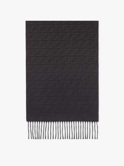 FENDI Black silk scarf