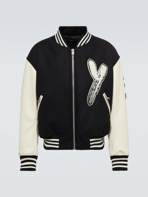 Y-3 logo-print varsity jacket