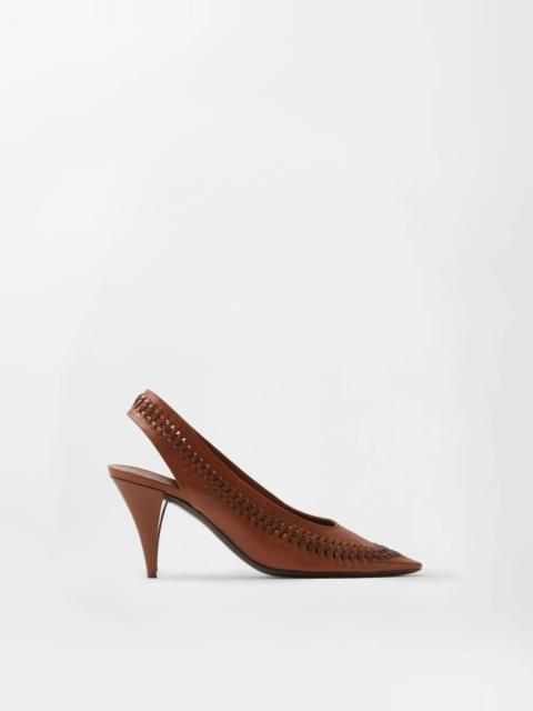 VERSACE Vienna Leather Slingbacks 80 mm