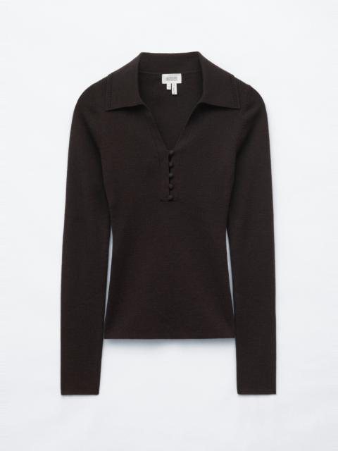 & Other Stories Button-Detail Wool Top