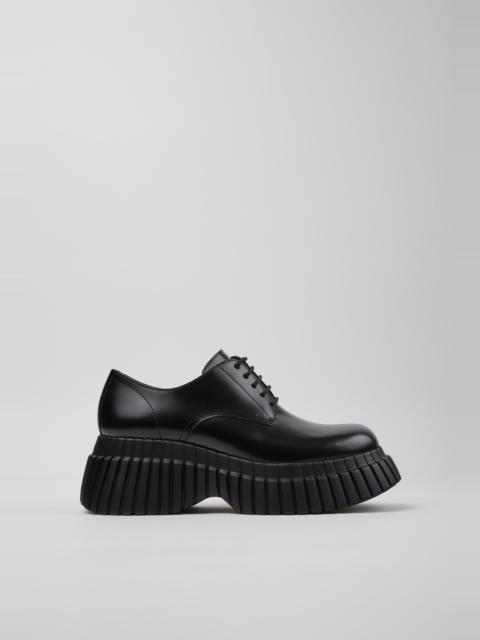 CAMPER Pix BCN Black Leather Shoes for Women.