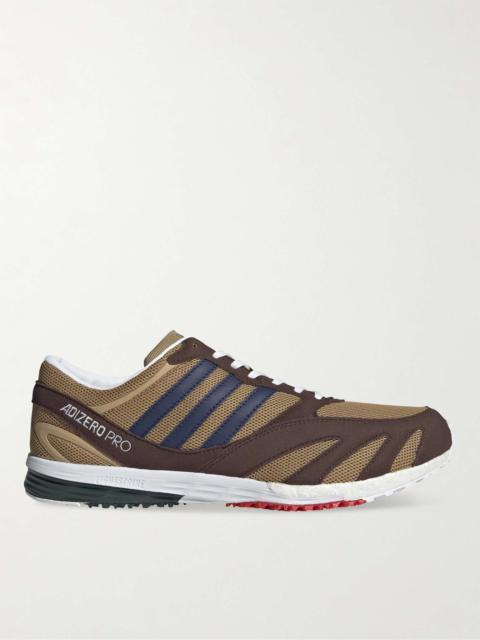 adidas + Noah Lab Race Leather-Trimmed Mesh and Faux Suede Sneakers