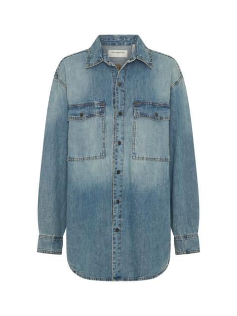 ONE TEASPOON Essential Denim Shirt - Blue Crush