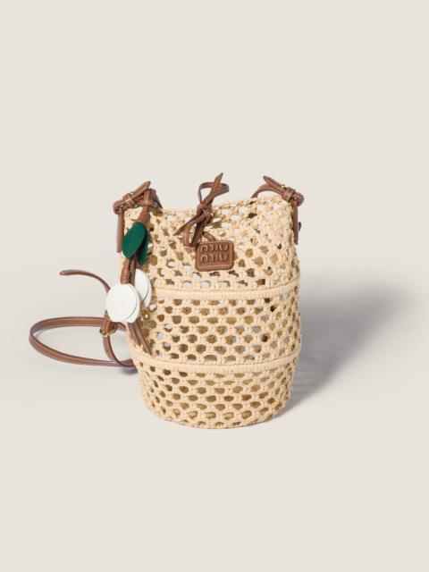 Miu Miu Raffia crochet pouch