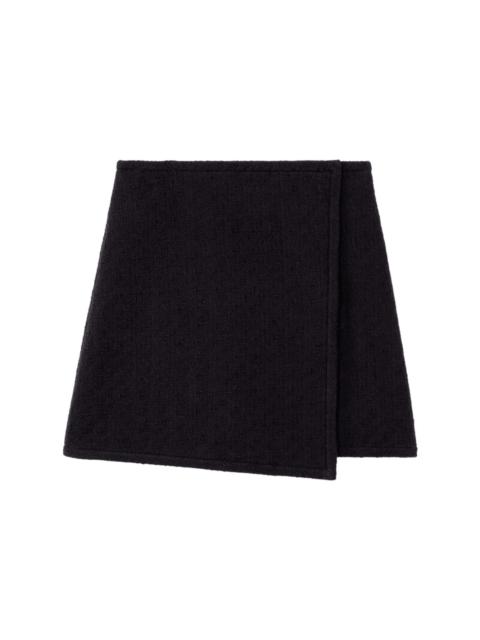 tweed wrap miniskirt