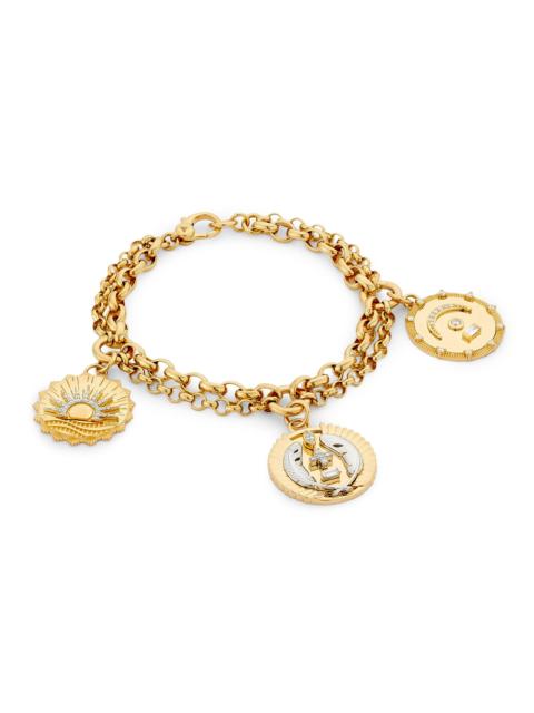 FOUNDRAE Women's Internal Compass, Vivacity & New Beginnings Two-Tone 18K Gold & 0.47 TCW Diamond Charm Brace
