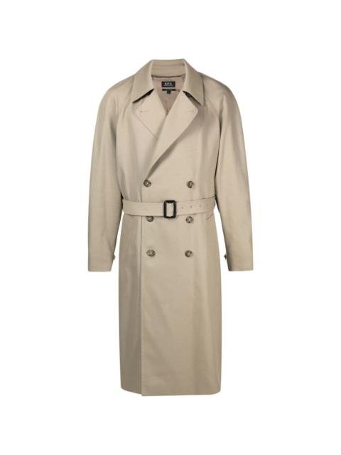 A.P.C. double-breasted trench coat