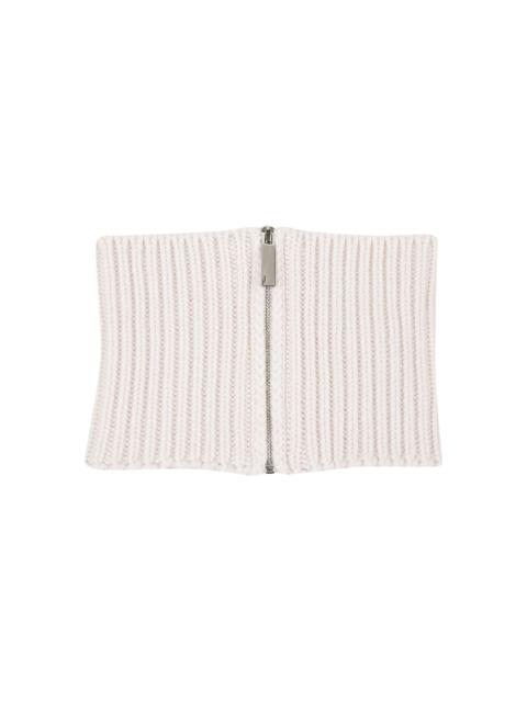 SA SU PHI zipped knitted scarf
