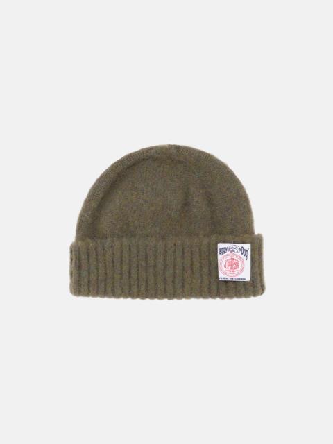 J. PRESS MADE-IN-SCOTLAND OLIVE SHAGGY DOG BEANIE