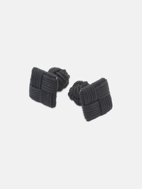 J. PRESS BLACK COMBO KNOT CUFFLINKS
