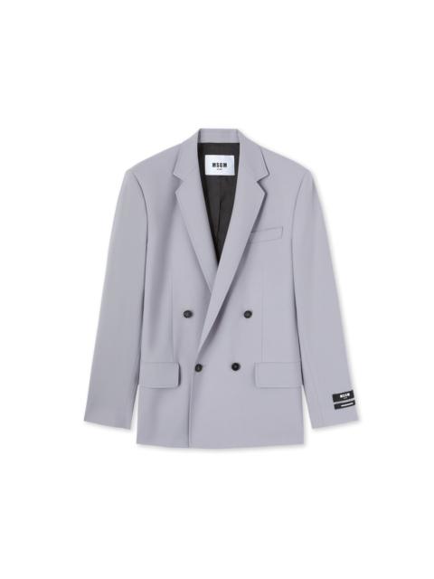 MSGM Fresh wool double-breasted jacket