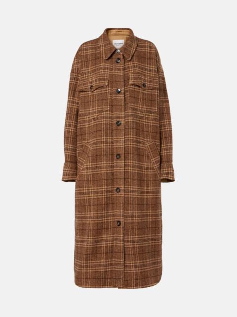 Isabel Marant Étoile Gislene checked virgin wool coat