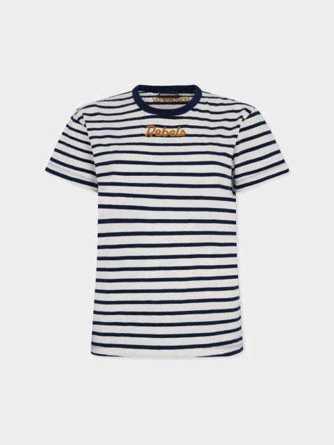 DSQUARED2 STRIPED JUST RIGHT FIT T-SHIRT
