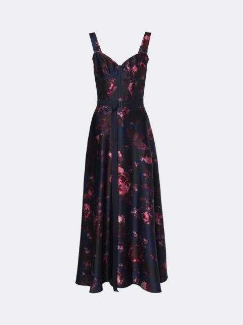 Erdem Belted floral bustier dress