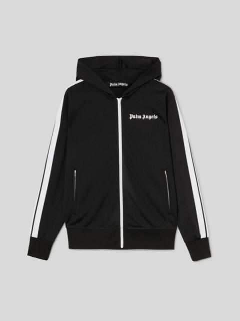 BLACK HOODY TRACK JACKET